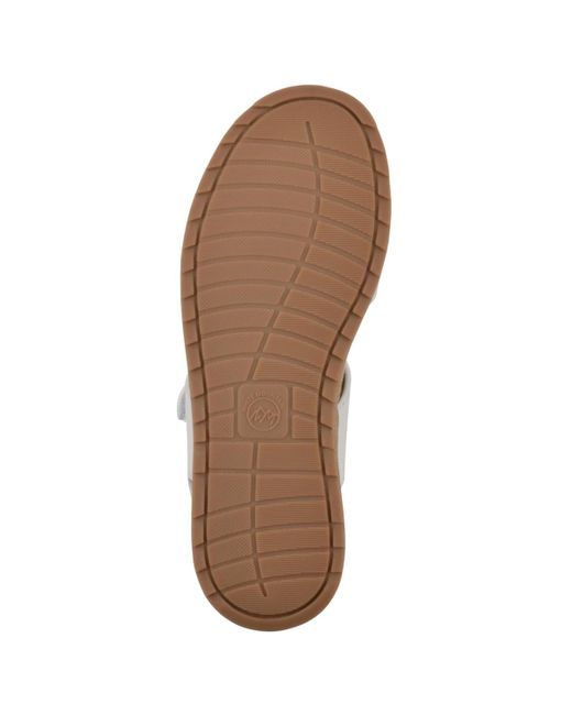 White Mountain White Gelato Round Toe Wedge Sandals