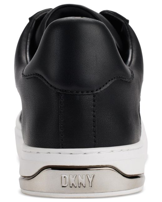 DKNY White Abeni Arch Raffia Logo Low-top Sneakers