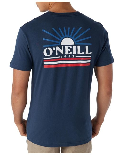 O'neill Sportswear Blue Sun Supply Standard Fit T-shirt for men