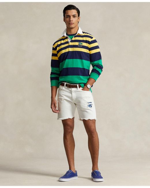 Polo Ralph Lauren Green Classic-fit Striped Jersey Rugby Shirt for men