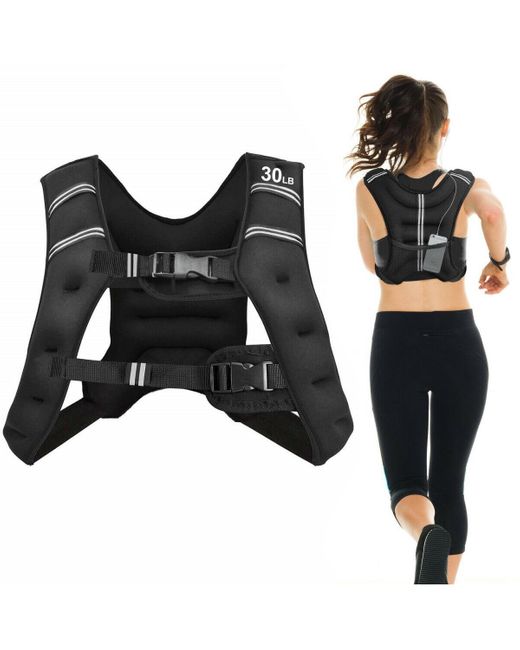 SUGIFT Black 30lbs Workout Weighted Vest