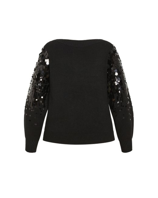 City Chic Black Plus Size Braylin Sequin Jumper