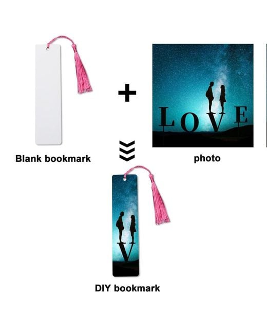 Gnuadz White Sublimation Blank Aluminum Bookmarks