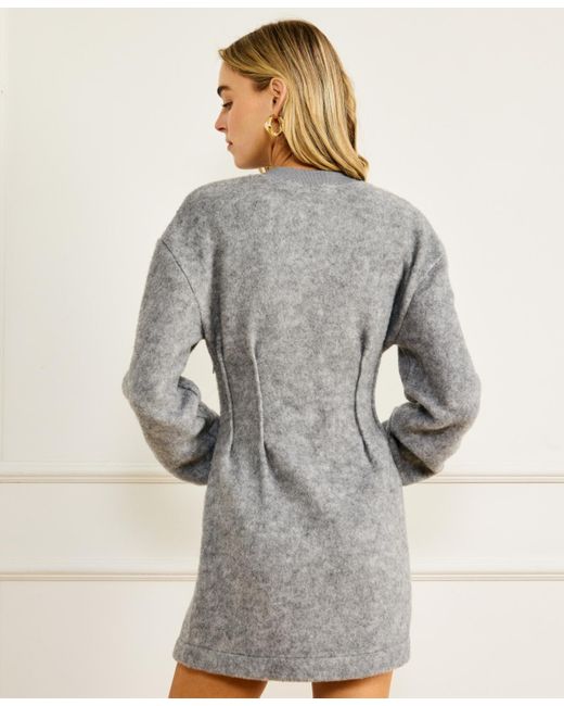 Line & Dot Gray Pippa Solid Mini Dress