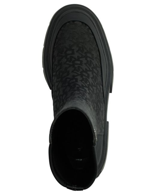 DKNY Black Fleming Block Heel Winter Booties