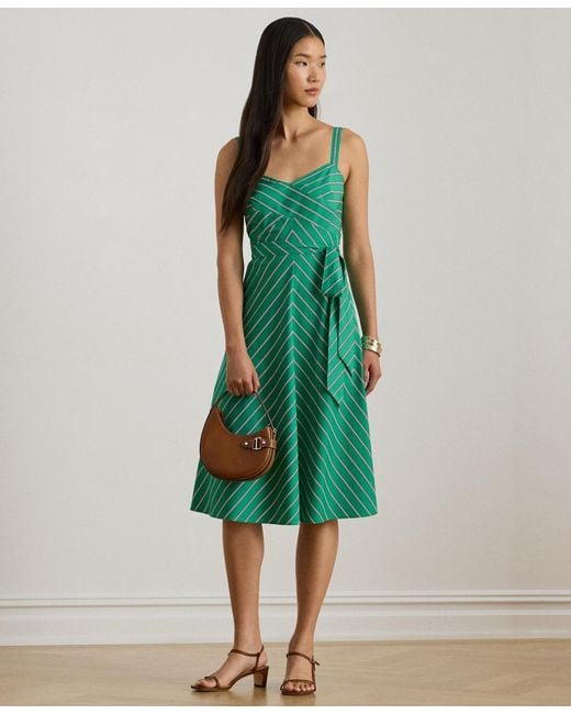ralph lauren green dress macy's Evening Dress Long Sleeve Ralph Lauren Dresses At Macys Lauren Ralph Lauren  COTTON BLEND POLO DRESS
