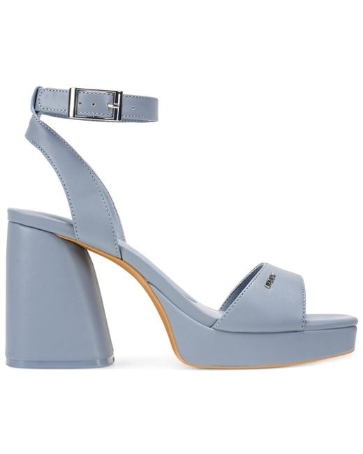 DKNY Blue Scotia Platform Sandals