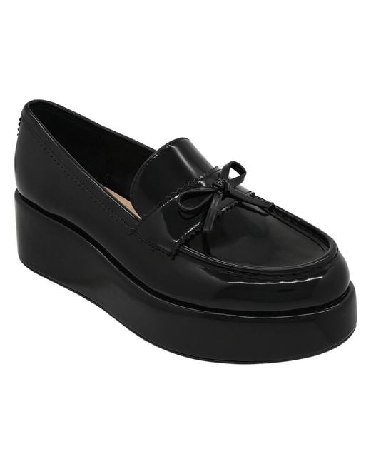 On 34th Black Stassy Platform Loafers