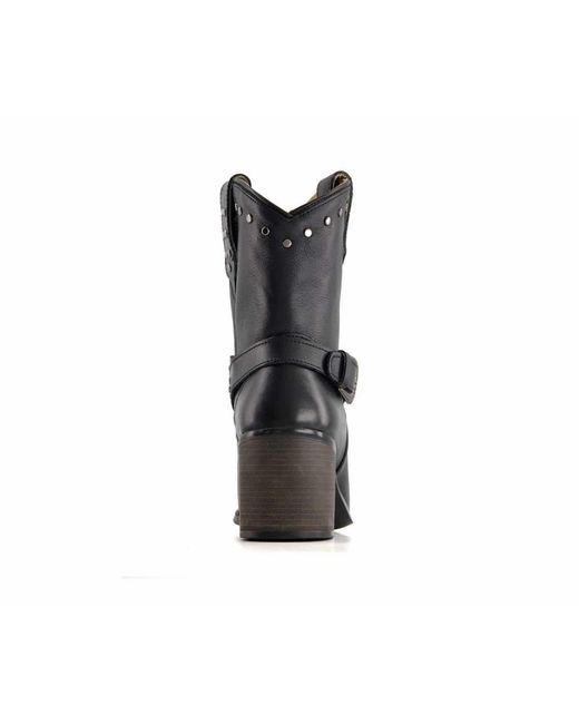 Forastero Black Western Leather Boots
