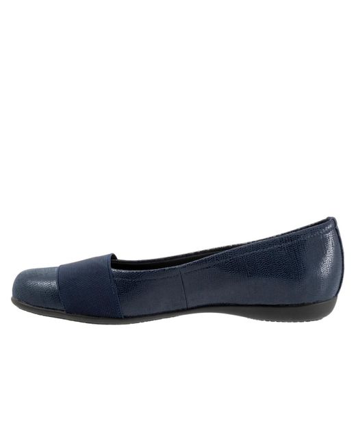 Trotters Blue Samantha Flat
