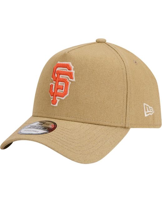 KTZ Natural San Francisco Giants Logo Essentials 9forty A-frame Adjustable Hat for men