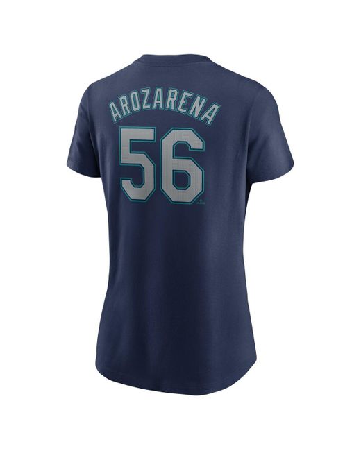 Nike Blue Randy Arozarena Seattle Mariners Fuse Name Number T-shirt