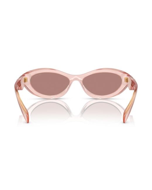 Prada Pink Symbole Irregular Sunglasses