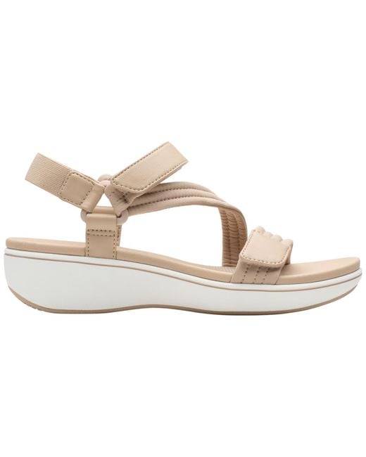 Clarks White Cloudsteppers Round Toe Wedge Als