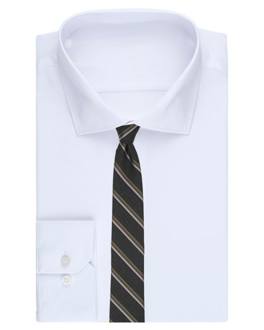 BarIII Gray Sullivan Stripe Pattern Tie for men