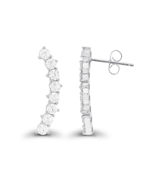 Macy's Yellow Cubic Zirconia Pave Curved Ear Climbers