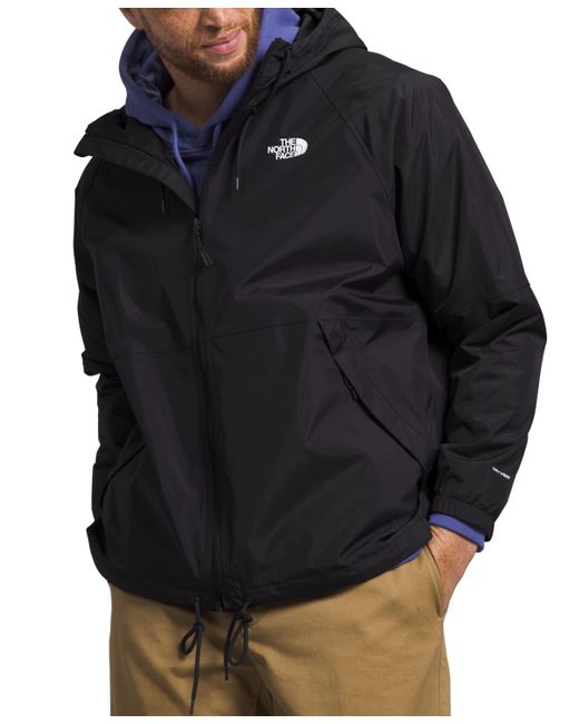The North Face Black Big & Tall Antora Hooded Rain Jacket for men
