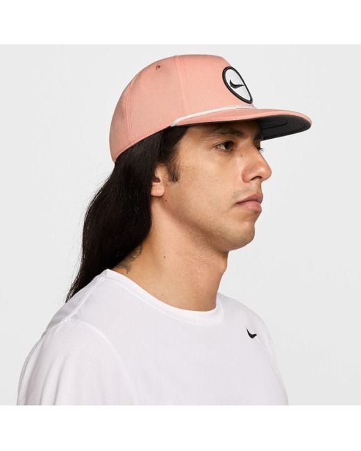 Nike White And Retro Pro Performance Snapback Hat