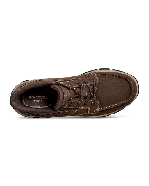 Rockport Brown Ronan Step Activated Lace-up Casual Sneakers for men