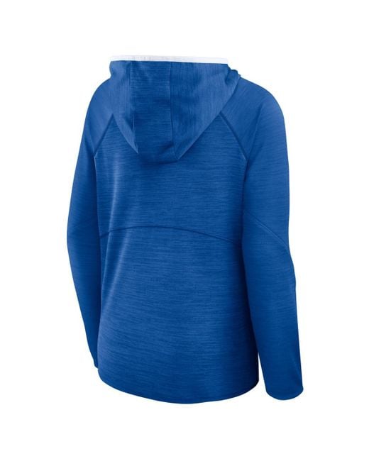 Fanatics Blue New York Giants Redzone End Around Pass Raglan Full-zip Hoodie