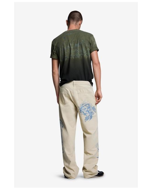 Desigual Natural Printed Trousers for men