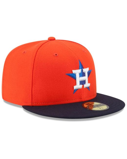 KTZ Red Houston Astros Authentic Collection 59fifty Fitted Cap for men