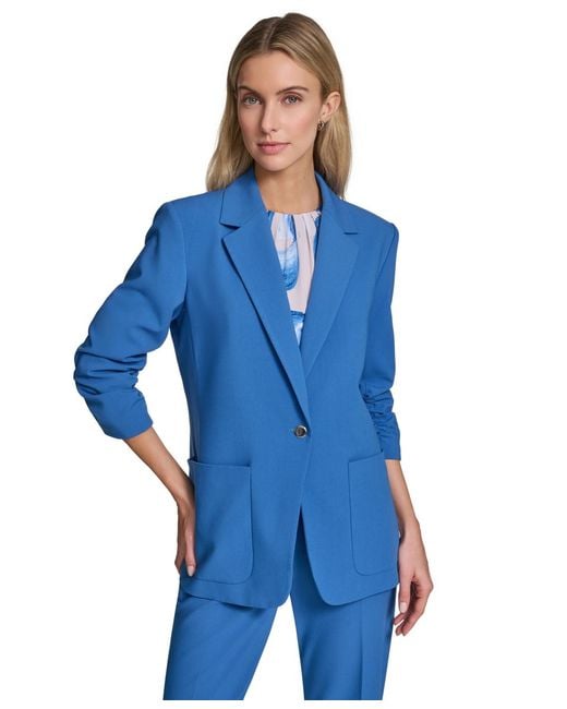 Calvin Klein Blue One-button Jacket