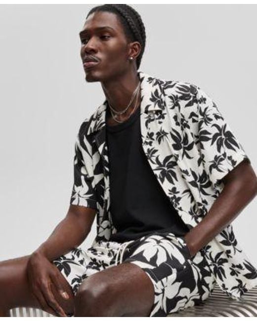 Mode Of One White Palm Reverse Button Up Shirt Shorts Exclusively At Macys for men