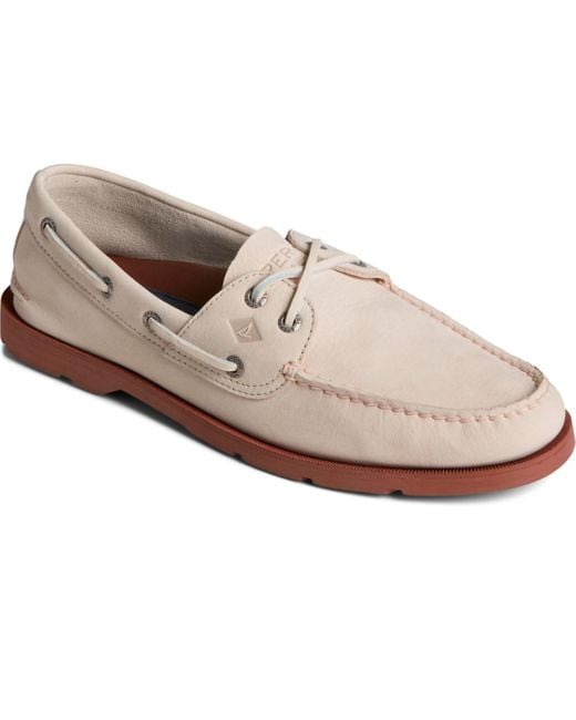 Sperry Top-Sider White Leeward 2-eye Nubuck Slip-on Boat Shoes for men