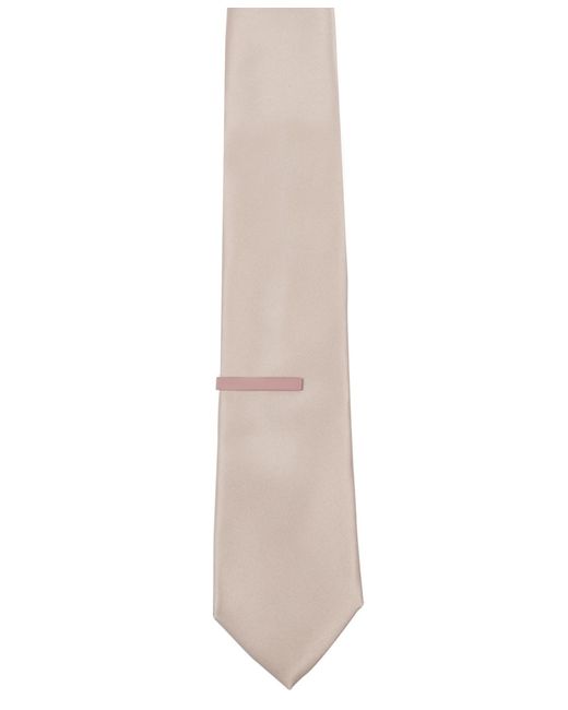 Con.struct Multicolor Solid Tie & 1" Tie Bar Set for men