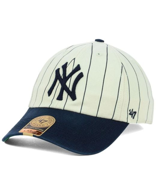 47 Brand Blue New York Yankees Pinstripe Franchise Cap for men
