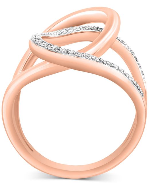 Effy White Effy Diamond Interlocking Loop Abstract Statement Ring (1/4 Ct. T.w.