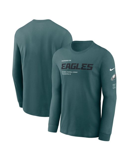 Nike Green Midnight Philadelphia Eagles Play To Win Essential Long Sleeve T-shirt for men