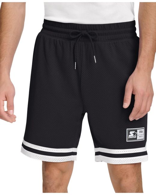Starter Black Classic-fit 8" Mesh Basketball Shorts for men