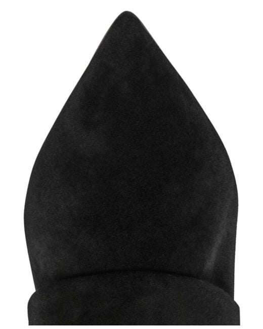 Steve Madden Black Luca Slouchy Kitten Heel Dress Boots Regular Wide Calf