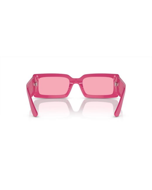 Dolce & Gabbana Pink Rectangle Sunglasses
