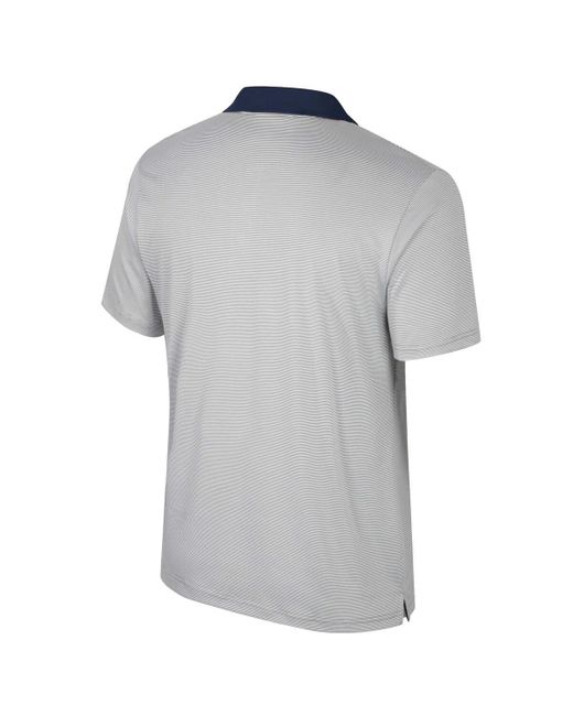 Colosseum Athletics Gray Cal Bears Tuck Striped Polo Shirt for men