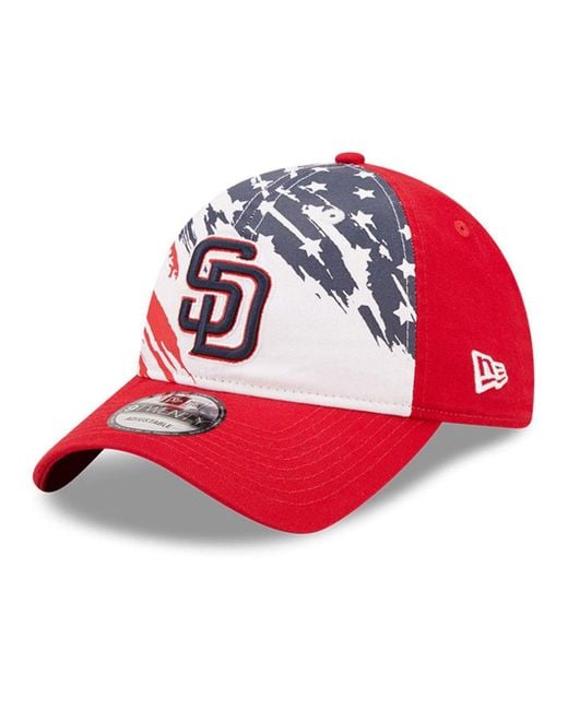 KTZ Cotton Red San Diego Padres 2022 4th Of July 9twenty Adjustable Hat