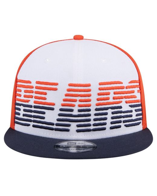 KTZ Red White/navy Chicago Bears Throwback Space 9fifty Snapback Hat for men