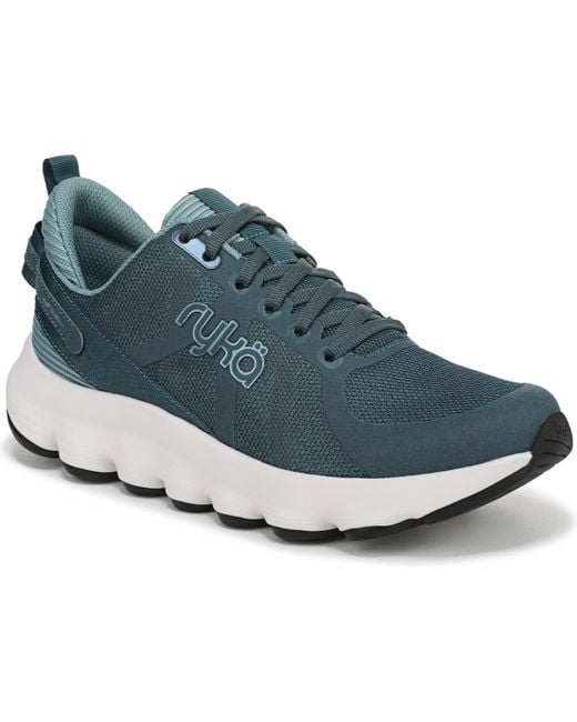 Ryka Blue Podflow Lace Up Walking Sneakers