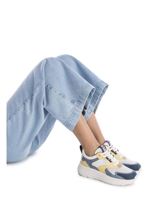 Xti Blue Casual Multicolor Sneakers Refresh By