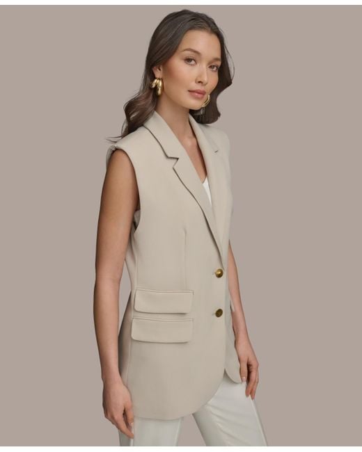 Donna Karan Natural Two-button Vest