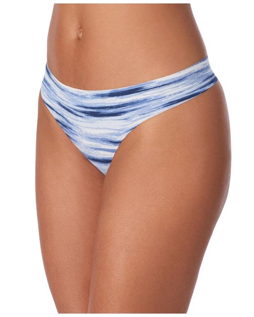 DKNY Blue Litewear Cut Anywear Logo Thong Underwear Dk5026