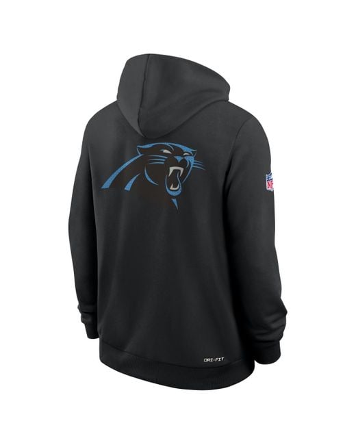 Nike Blue Carolina Panthers Sideline Standard Issue Utility Player Dri-fit Full-zip Hoodie for men