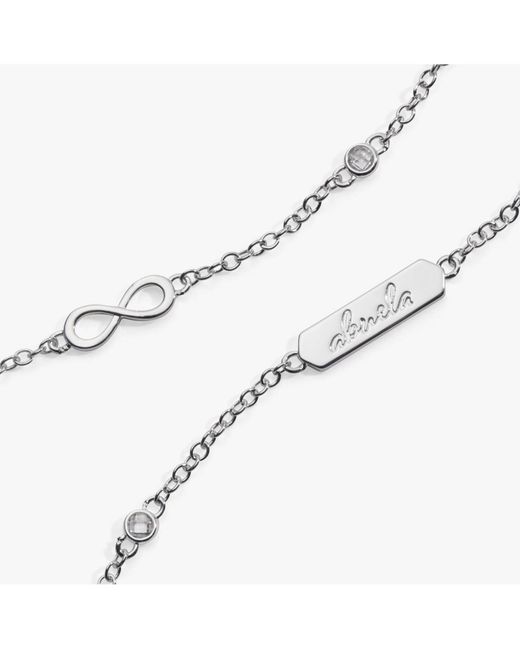 ALEX AND ANI White Abuela Infinity Adjustable Chain Bracelet