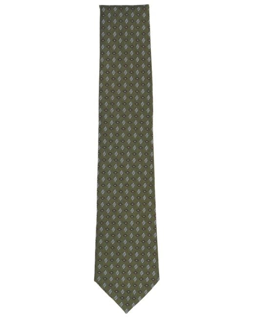 Michael Kors Green Pindot Neat Pattern Tie for men