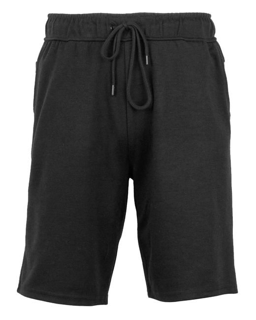 Galaxy By Harvic Black Tech Fleece Performance With Heat Seal Zipper Pocket Shorts for men