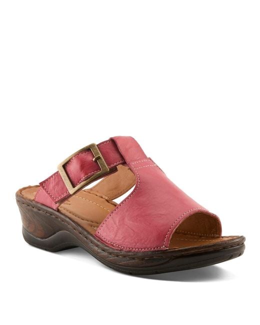 Spring Step Pink Saphique Slides