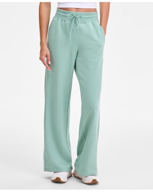 ID Ideology Green Relaxed High-rise Flare-leg Fleece Pants