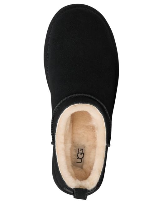 Ugg Black Classic Micro Pull Tab Booties